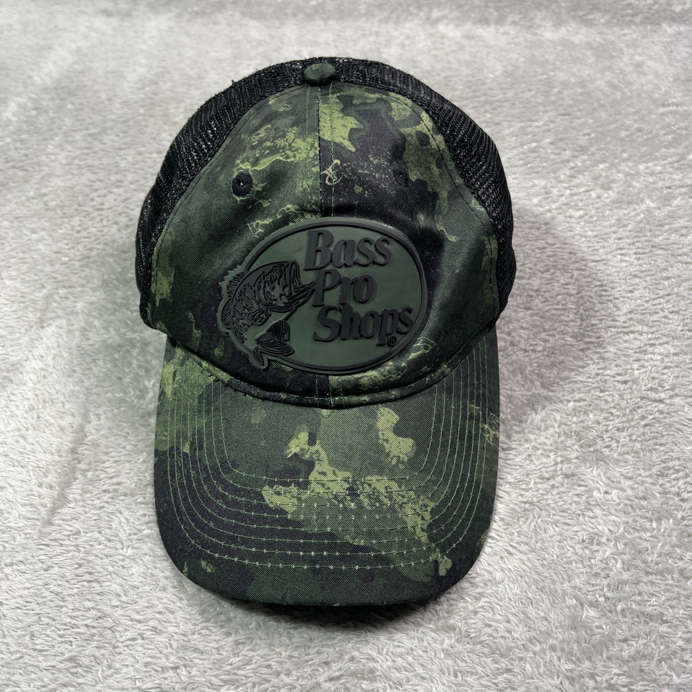 Bass Pro Shops Camo Trucker Hat Men's‎ Hunting Fishing Outdoor Cap Green Hiking